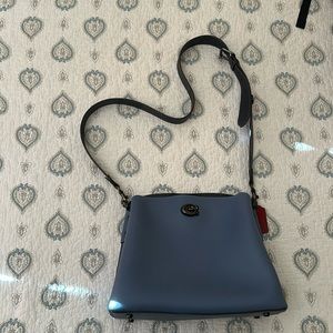 Willow Shoulder Bag In Colorblock “brass/denim”